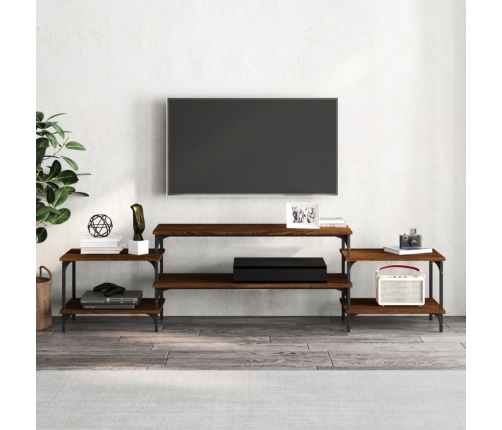 Mueble para TV madera contrachapada roble marrón 197x35x52 cm