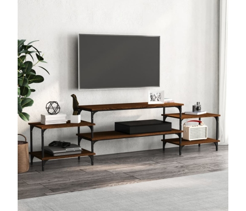 Mueble para TV madera contrachapada roble marrón 197x35x52 cm