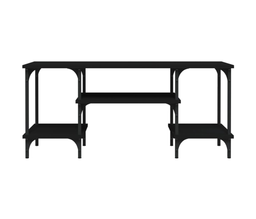 Mueble de TV madera contrachapada negro 102x35x45,5 cm