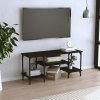 Mueble de TV madera contrachapada negro 102x35x45,5 cm