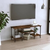 Mueble de TV madera contrachapada roble ahumado 102x35x45,5 cm