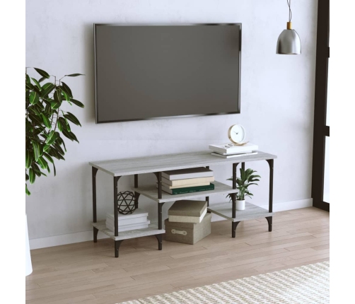 Mueble de TV madera contrachapada gris Sonoma 102x35x45,5 cm