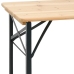 Mesa y bancos plegables de bar 3 piezas madera maciza de abeto