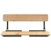 Mesa y bancos plegables de bar 3 piezas madera maciza de abeto