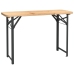 Mesa y bancos plegables de bar 3 piezas madera maciza de abeto