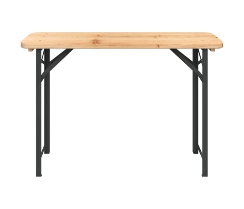 Mesa y bancos plegables de bar 3 piezas madera maciza de abeto