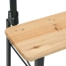 Mesa y bancos plegables de bar 3 piezas madera maciza de abeto