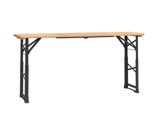 Mesa plegable de bar madera maciza abeto 170x50x75/105 cm