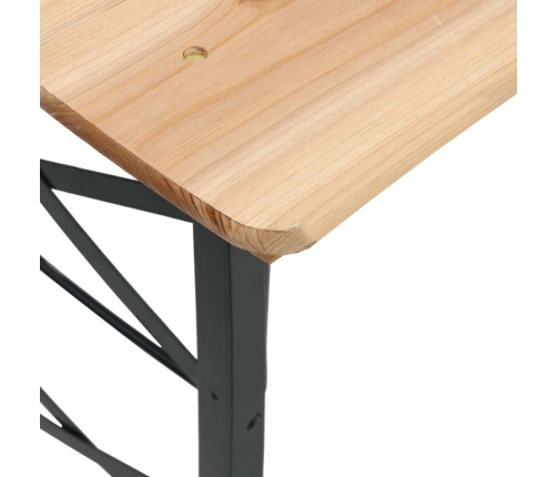 Mesa plegable de bar madera maciza abeto 170x50x75/105 cm