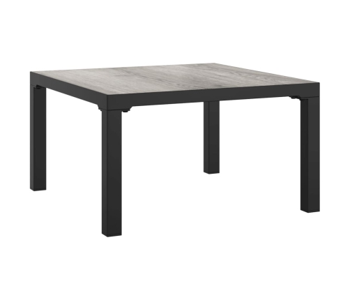 Set de muebles de jardín 4 piezas ratán sintético negro y gris