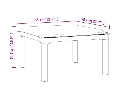 Set de muebles de jardín 4 piezas ratán sintético negro y gris