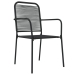 Juego de comedor jardín 7 pzas acero y cuerda de algodón negro