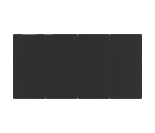 Juego de comedor de jardín 5 piezas ratán PVC negro