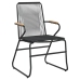 Juego de comedor para jardín 7 piezas ratán PVC negro