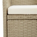 Juego de comedor de jardín 7 piezas con cojines beige y negro