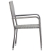 Juego de comedor para jardín 5 piezas ratán sintético gris