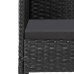 Set de muebles jardín 5 pzas con cojines ratán sintético negro