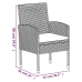 Set de muebles jardín 5 pzas con cojines ratán sintético negro
