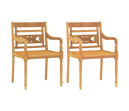 Juego de comedor para jardín 3 pzas madera maciza de teca