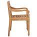 Juego de comedor para jardín 3 pzas madera maciza de teca