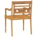 Juego de comedor para jardín 3 pzas madera maciza de teca