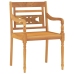 Juego de comedor para jardín 5 piezas madera maciza de teca