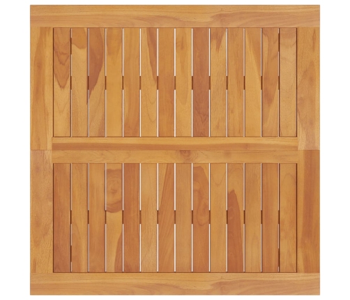 Juego de comedor para jardín 5 piezas madera maciza de teca