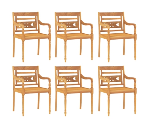 Juego de comedor de jardín 7 piezas madera maciza de teca