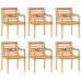 Juego de comedor de jardín 7 piezas madera maciza de teca