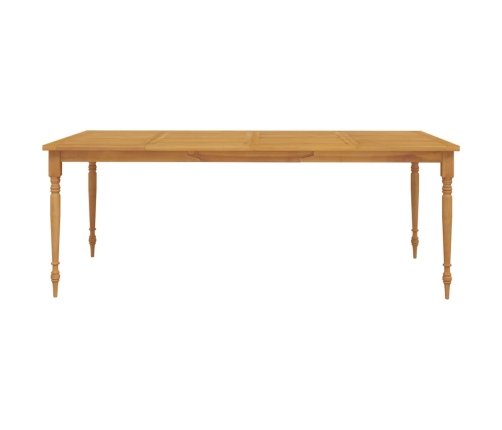 Juego de comedor de jardín 7 piezas madera maciza de teca