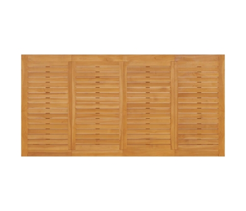 Juego de comedor de jardín 7 piezas madera maciza de teca