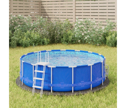 Tapiz de suelo piscina geotextil de poliéster gris claro Ø244cm