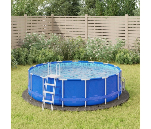 Tapiz de suelo piscina geotextil de poliéster gris claro Ø366cm