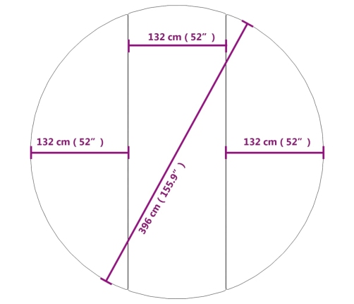 Tapiz de suelo piscina geotextil de poliéster gris claro Ø396cm
