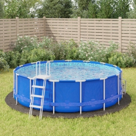 Tapiz de suelo piscina geotextil de poliéster gris claro Ø428cm