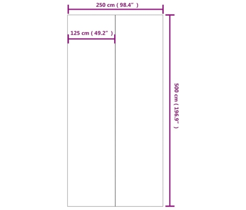 Tapiz de suelo piscina geotextil poliéster gris claro 500x250cm