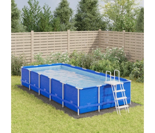 Tapiz de suelo piscina geotextil poliéster gris claro 640x321cm