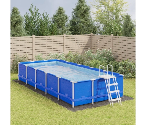 Tapiz de suelo piscina geotextil poliéster gris claro 750x370cm