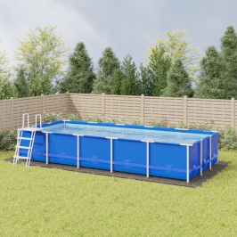 Tapiz de suelo piscina geotextil poliéster gris claro 999x500cm