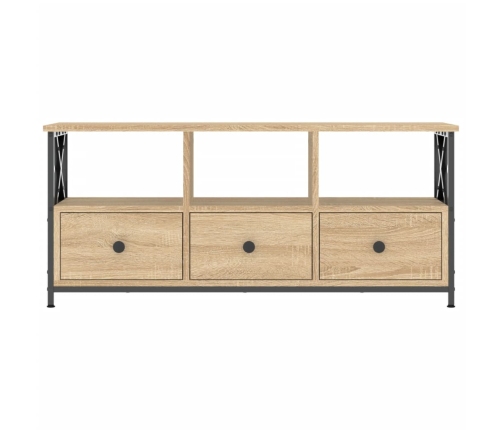 Mueble TV hierro madera contrachapada roble Sonoma 102x33x45 cm