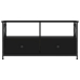 vidaXL Mueble de TV hierro y madera contrachapada negro 90x33x45 cm