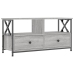 Mueble TV hierro y madera contrachapada gris Sonoma 90x33x45 cm