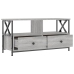 Mueble TV hierro y madera contrachapada gris Sonoma 90x33x45 cm