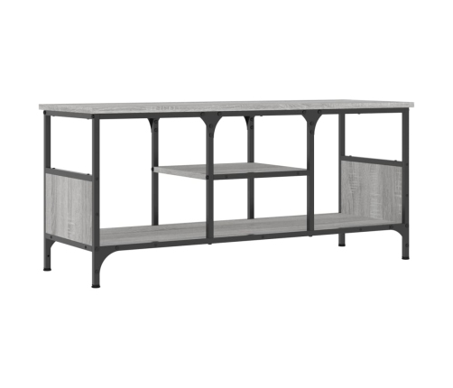 Mueble TV hierro y madera contrachapada gris Sonoma 100x35x45cm