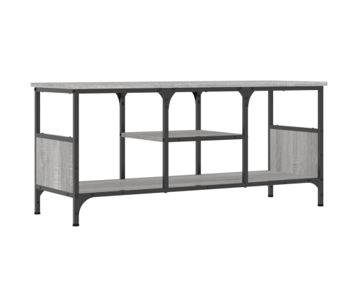 Mueble TV hierro y madera contrachapada gris Sonoma 100x35x45cm