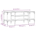 Mueble TV madera ingeniería y hierro roble ahumado 121x35x45 cm