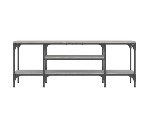 Mueble TV madera ingeniería y hierro gris Sonoma 121x35x45 cm