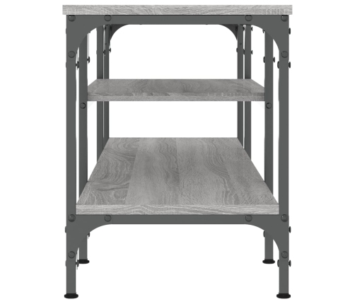 Mueble TV madera ingeniería y hierro gris Sonoma 121x35x45 cm