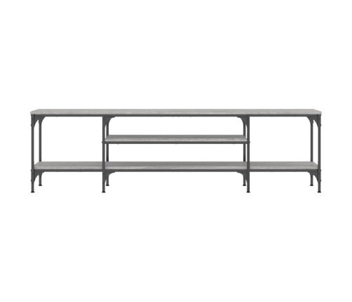 Mueble TV hierro y madera contrachapada gris Sonoma 161x35x45cm