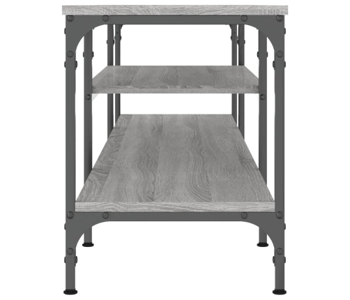 Mueble TV hierro y madera contrachapada gris Sonoma 161x35x45cm